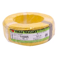 THAI YAZAKI สายไฟ THW 1.5 SQMM. ยาว 100 เมตร มีสีให้เลือก ของแท้ 100%