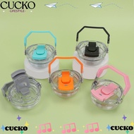 CUCKO Bottle Lid, Splash Spill Proof Multicolor Cup Lid, Portable Replacement Transparent Therms Cup