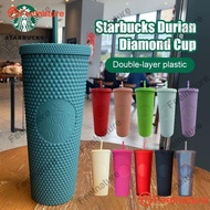 ✅IN Stock* Limited Starbucks ins style Tumbler Reusable Straw Cup Frosted Durian Series Diamond Studded Cup Starbucks cu