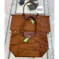 Use The Maximum Discount Code 1 000.- Longchamp Green Collection Cognac Brown (Please Inquire Before