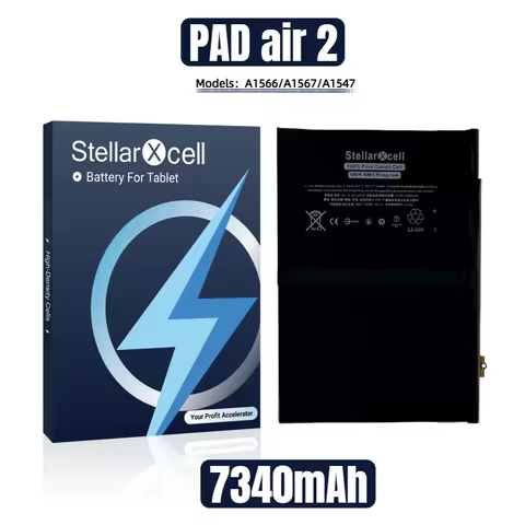 StellarXcell Tablet OEM BMS Flex Battery For iPad Air2 A1566 A1567 A1547 Standard capacity battery w