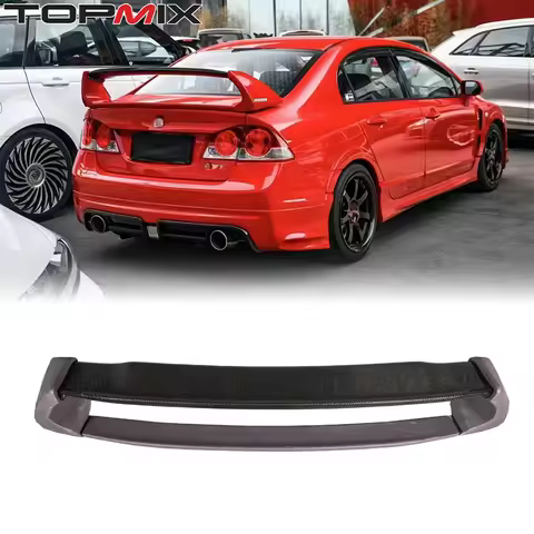 For Honda 2007-2011 Civic Type-R FD2 RR-Style Partial Carbon Fiber Ducktail Trunk Spoiler - 2026 Eco