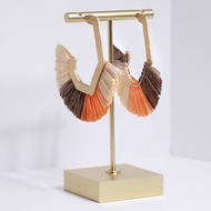 [ZANZAN ZANZAN] Vacation Style Floral Skirt Color-Blocking Earrings [EK09AL005]