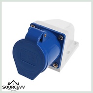 SOURCE 32 Amp 3pin Industrial Socket 220V-250Volt Weatherproof IP44 Waterproof 2P+E 32A