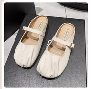 ONE - 包頭半拖鞋（米色/35-40碼）（下單後聯絡客服確認發貨尺碼）#F143005830