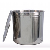 Large boiling pot 40 cm stainless steel sus 304 thick 40 x 40 cm
