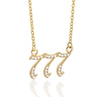 Angel Number 111-999 Micro Paved Zircon Pendant Necklace Womens Personality Popular Jewelry Silver P