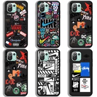 Case Xiaomi 10 10T 11T Pro 11 Lite 5G Phone Case Trendy Creativity Brand and tag Straight Edge Shockproof Soft Silicone Cover