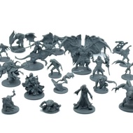 TRPG board game miniatures Cthulhu Death May Die Brith Lord Kurivan Kophas Gugadeth investigators am