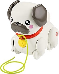 Fisher-Price Baby & Toddler Pull-Along Toy FP Pets Walking with Puppy with Movement and Sounds for C