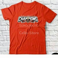 kaos custom bali united champions dewasa dan anak - merah 3l