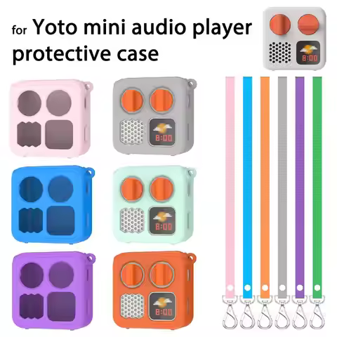 Small Audio Player For Yoto Mini, 360° Shockproof Cover with Lanyard, Lightweight Protector with Wat