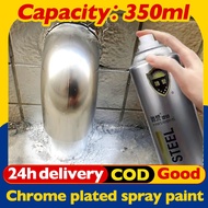 No Rust Chrome Paint Spray Plated Steel Wheel Spray Color 350mL Car Chrome Car Rust Remover Stainles