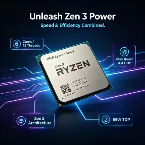 Socket AM4 Unlocked Overclock APU Ryzen 5 5600G R5 5600G Built-in Vega 7 Graphics 3.9GHz Base 16MB L