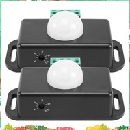 Motion Sensor Switch, 12V 24V PIR Sensor LED Switch Controller for Flexible LED Strips Light, 2 Pack