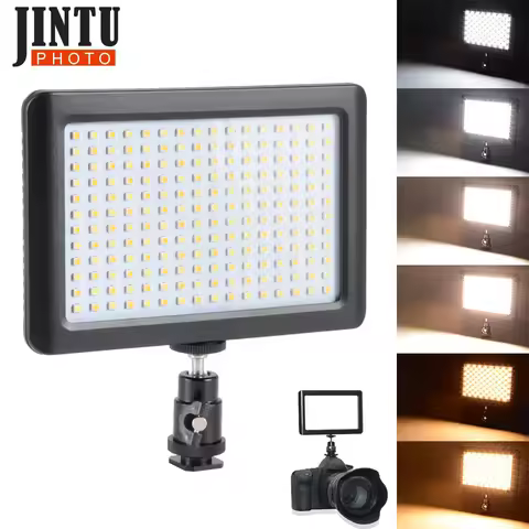 JinTu Pad 192 3200K-6000k Color Temperature LED Video Light for Canon 650D 750D 800D 70D 80D Nikon D