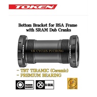 TOKEN Bottom Bracket (Ceramic Bearings) for BSA Frame with SRAM Dub Cranks TBT Premium Bearing