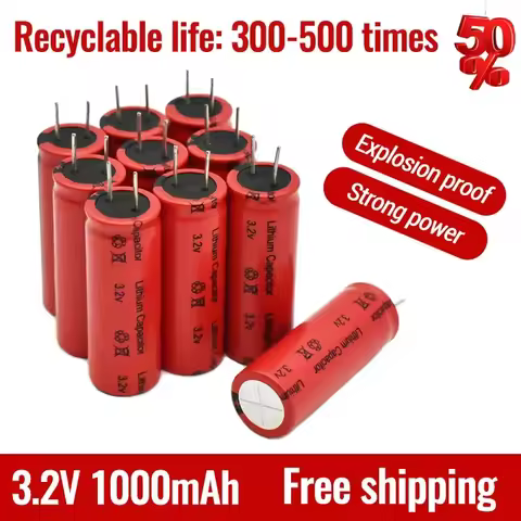 1000mAh Lithium Batteries 18500 3.2V New Nominal Capacity Standard Tension Lithium Battery for Elect
