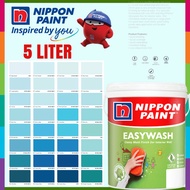 🔥 FOC FREE GIFT 🔥5L NIPPON  EASY WASH INTERIOR MATT WASHABLE PAINT /CAT DINDING DALAM TAK KILAT ( NP