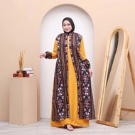 Gamis Batik Wanita Terbaru Moscrep Kombinasi Fashion Modern