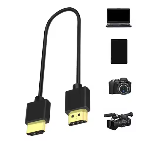 Mini HD & Micro HD 2.0 Version 4K Ultra-fine Flexible Cable HD2.0 Hdmicompatible 4K Thin Soft HD Sho