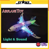[ TOY ] AIRPLANE KAPAL TOY AIRBUS A380 LIGHTS SOUND MOVING 360 AEROPLANE LEARNING TOYS FOR KID GIFT 