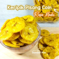 (SWEET COIN BANANA) Weight 1 Kg Honey Flavored Coin Banana Chips/ Sweet banana chips/ Honey banana c