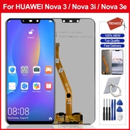 LCD For HUAWEI Nova 3/3i/3e LCD Display Touch Screen Replace For HUAWEI Nova3i LCD Nova3 3i 3e LCD PAR-AL00 PAR-LX1Display Screen With Frame Replacement + Repair Tool Kit(Kapalit ng Screen)