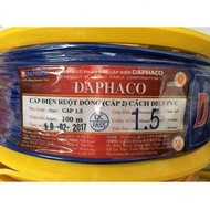 dây điện đơn 7 tim cáp đồng 1.0 dây đơn đồng chính hãng daphaco( cuộn 100m