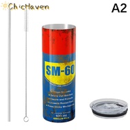 ChicHaven Wd40 mô hình bẩn Thermos cup 20oz cách điện bằng thép không gỉ Tumbler với nắp động cơ lọc