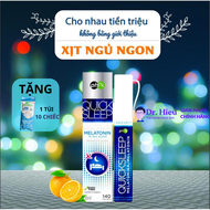 Melatonin xịt ngủ Quick Sleep Vào Giấc Nhanh Ngủ Tự Nhiên Dr Hieu Knowledge (Combo 2 Hộp)