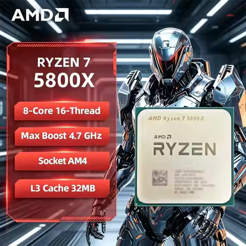 AMD Ryzen 7 5800X AMD R7 5800X CPU 8-Core 16-Thread 3.8GHz Unlocked Desktop Processor Socket AM4 Gam