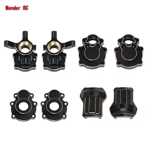 Brass Front And Rear Axle Mount Differential Axle Cover and Front Axle Assembly Kit For 1/10 RC Craw
