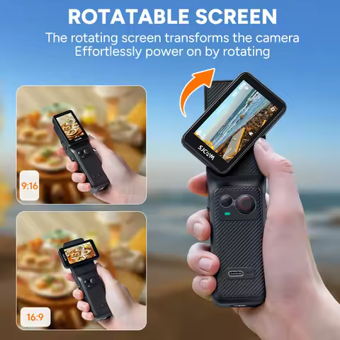 SJCAM C400 4K 30fps Dual Screen Action Camera with 90 Degree Flip Touch Screen 6 Axis Gyro Stabiliza