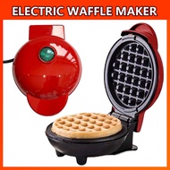 [SG Ready Stock] Mini Electric Waffle Maker Portable Sandwich Breakfast Maker Baking Cake Waffle Maker Multifunctional Household Appliances