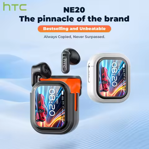 HTC NE20 AI Translation Earbuds - ANC Noise Cancelling, Touch Screen, 135 Lang. Support, Business Co