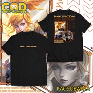 HOSINSHOP KAOS MOBILE LEGEND DESIGN TERBARU SKIN LIGHTBORN - KAOS FANNY ASSASIN - HERO FIGHTER- KAOS
