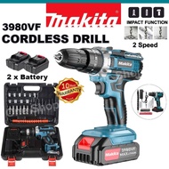 Makita Cordless Drill Electric Hammer Drill 2 Battery High Power Drill Cordless Screwdriver Power Tool 电钻 ( 2024 New Design-Upgraded )