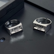 Objection Love Everything Ring Convert Mood Niche Spiritual State Creative Ring Opening Adjustable I