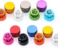 6063 Aluminum Alloy Chassis Hand Tightening Nuts 10 Pieces Metal Plate Panel Computer Case Screw Cap