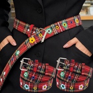 4-1Pc Y2K Dopamine Flower Deco Belt - American High Street Waistband - for Women Girl - Fashion Acce