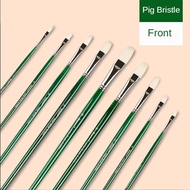 Jowoart Lợn Đầu Phẳng Lông Cứng Cọ Vẽ Nước Sơn Dầu Gouache Bút Dài NGHỆ THUẬT SINH Viên Màu Họa Cụ