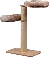 dobar® Sleepy Premium Wooden Cat Scratching Post with Extra Large and Sturdy Scratching Posts