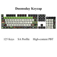 Doomsday Keycaps 125 Keys SA Profile PBT Wooting Aula F75 RK100 Mechanical Keycap Dye Sublimation Fo
