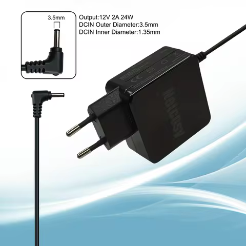 Black 12V 2A 24W 3.5x1.35mm AC Adapter Laptop Charger for TECLAST X4 X6 Pro X16 X11 M16 F7 Plus F15 