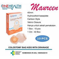 Onehealth Colostomy Bag Kids Re-Use BOX 10pcs Colonomi Bags for Baby Children One Health