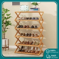 Bamboo Shoe Rack Organizer Wooden Storage Rack Shelves Stand Shelf