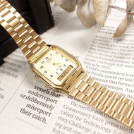 Casio AQ-230GA-9B Vintage Gold Tone Stainless Steel Analog Digital Unisex Watch
