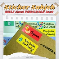 [2set] Sticker Label Subjek | Sticker Subjek | Label Subjek