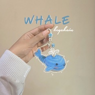 GANTUNGAN [WHALE KEYCHAIN PIPE CLEANER] HANDMADE WHALE WIRE KEYCHAIN
